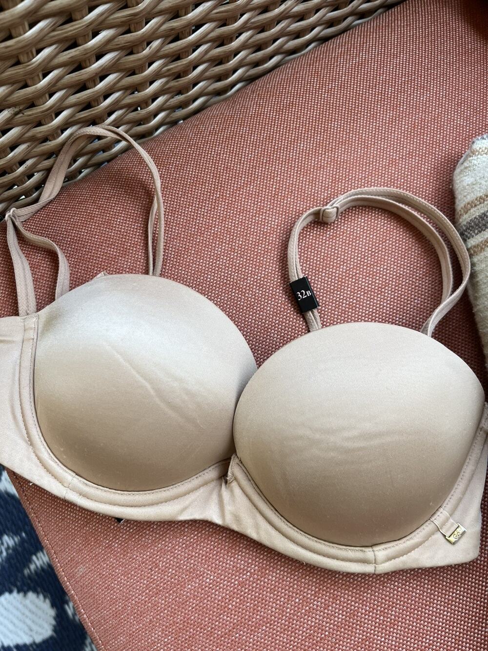 Victoria Secret 32B Very Sexy Push-Up Bra, Multi-Way, Tan, Nude NEW